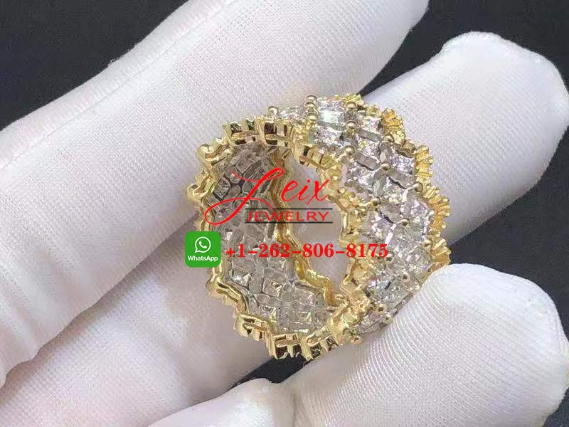 Buccellati 18k Gold Diamond Rombi Eternelle Ring (2) Buccellati 18k Gold Diamond Rombi Eternelle Ring