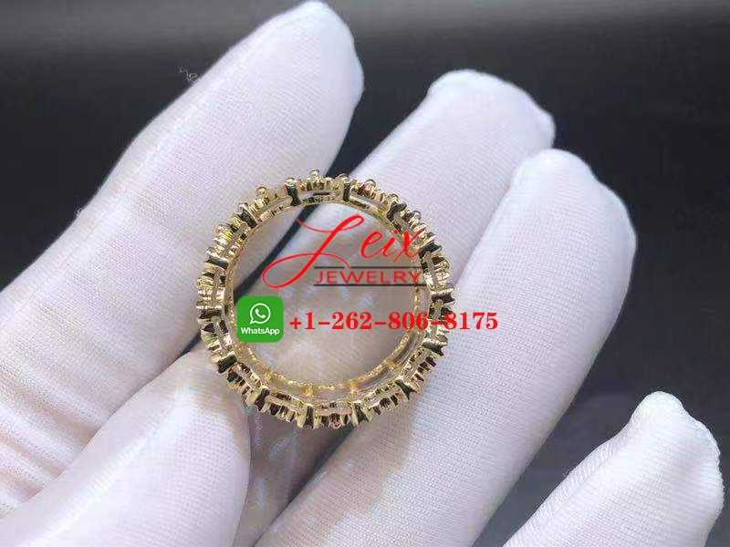 Buccellati 18k Gold Diamond Rombi Eternelle Ring (3) Buccellati 18k Gold Diamond Rombi Eternelle Ring