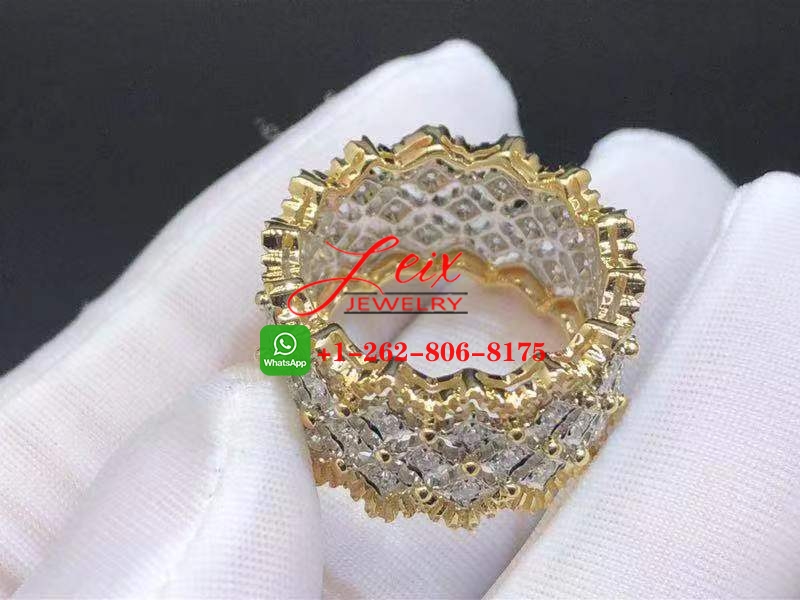 Buccellati 18k Gold Diamond Rombi Eternelle Ring (4) Buccellati 18k Gold Diamond Rombi Eternelle Ring