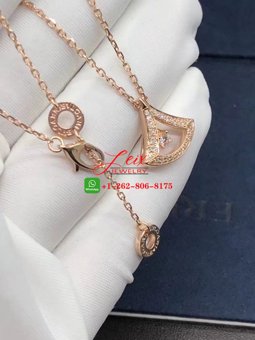 Bvlgari DIVAS' DREAM 18k Rose Gold Openwork Diamond Necklace (5) Bvlgari DIVAS' DREAM 18k Rose Gold Openwork Diamond Necklace