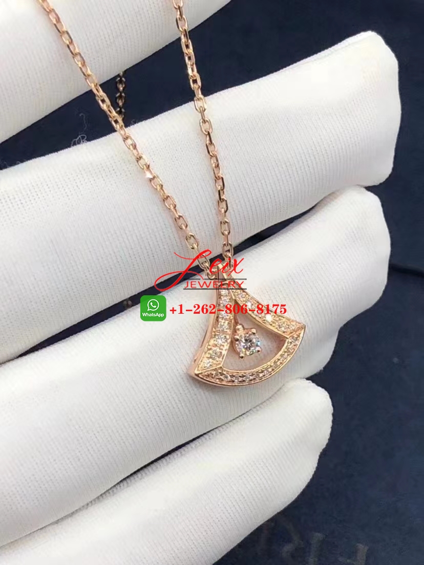 Bvlgari DIVAS' DREAM 18k Rose Gold Openwork Diamond Necklace Bvlgari DIVAS' DREAM 18k Rose Gold Openwork Diamond Necklace