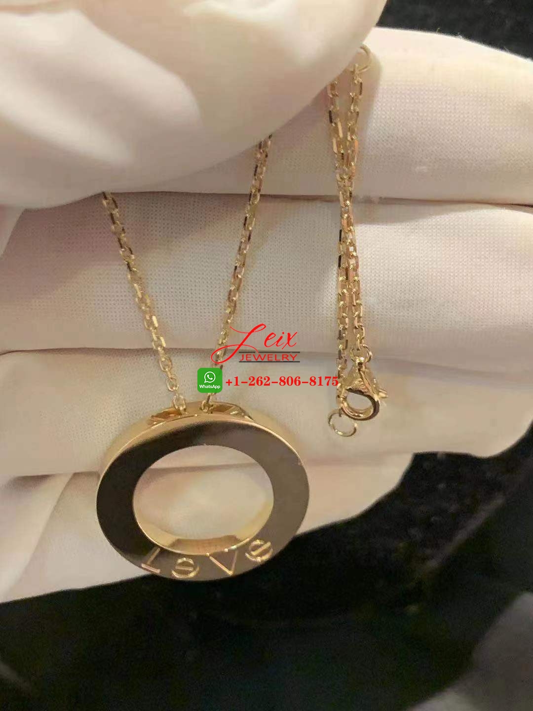 Cartier 18k Yellow Gold 3 Diamonds LOVE pendant Necklace (2) Cartier 18k Yellow Gold 3 Diamonds LOVE pendant Necklace