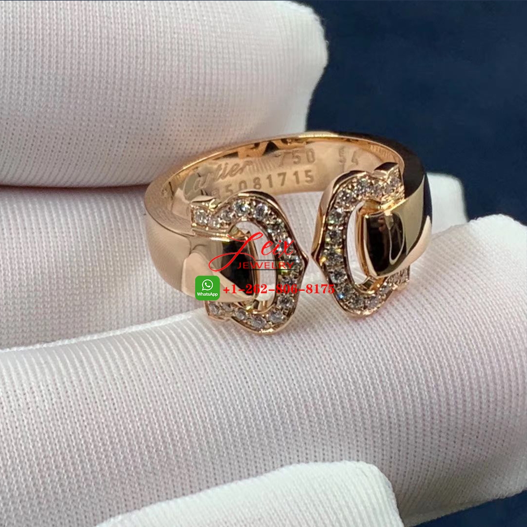 Cartier 18k Rose Gold C De Cartier Diamond Ring Cartier 18k Rose Gold C De Cartier Diamond Ring