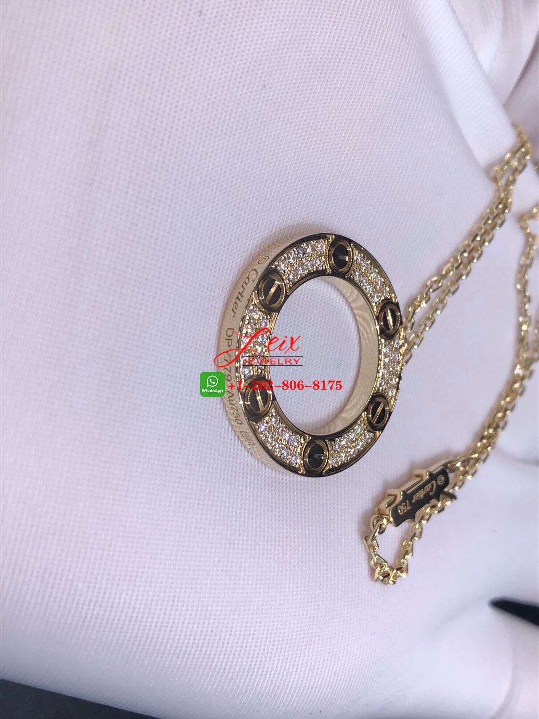 Cartier 18k Yellow Gold Diamond-paved Love Pendant Necklace (1) Cartier 18k Yellow Gold Diamond-paved Love Pendant Necklace