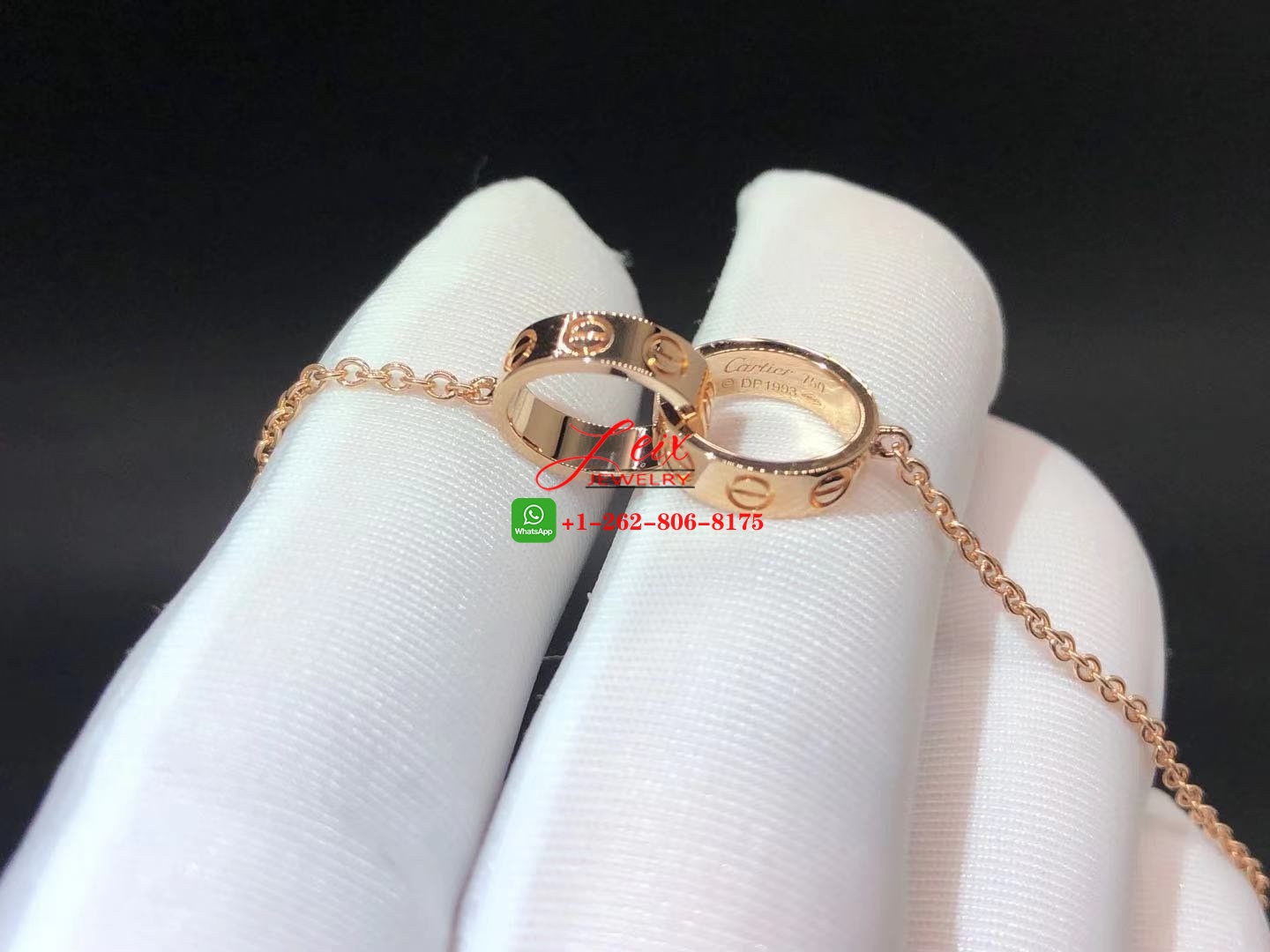 Custom Made Cartier LOVE 18k Rose Gold Chain Bracelet (1) Custom Made Cartier LOVE 18k Rose Gold Chain Bracelet