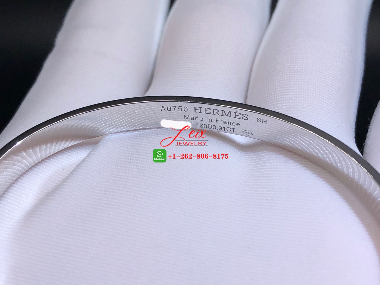 Hermes Collier de Chien 18k White Gold Diamond CDC Bracelet (3) Hermes Collier de Chien 18k White Gold Diamond CDC Bracelet