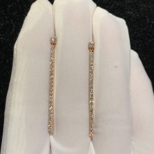 Messika Gatsby Bar 18k Rose Gold & Diamond Drop Earrings