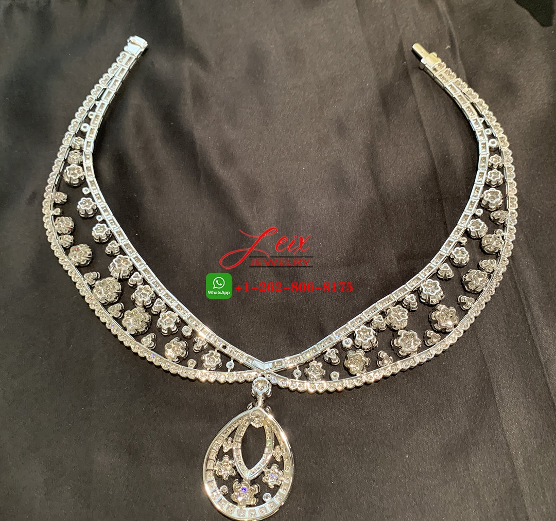 VCA Snowflake Collerette Transformable Platinum 69.73ct Pave Diamond High Jewelry Necklace (3)