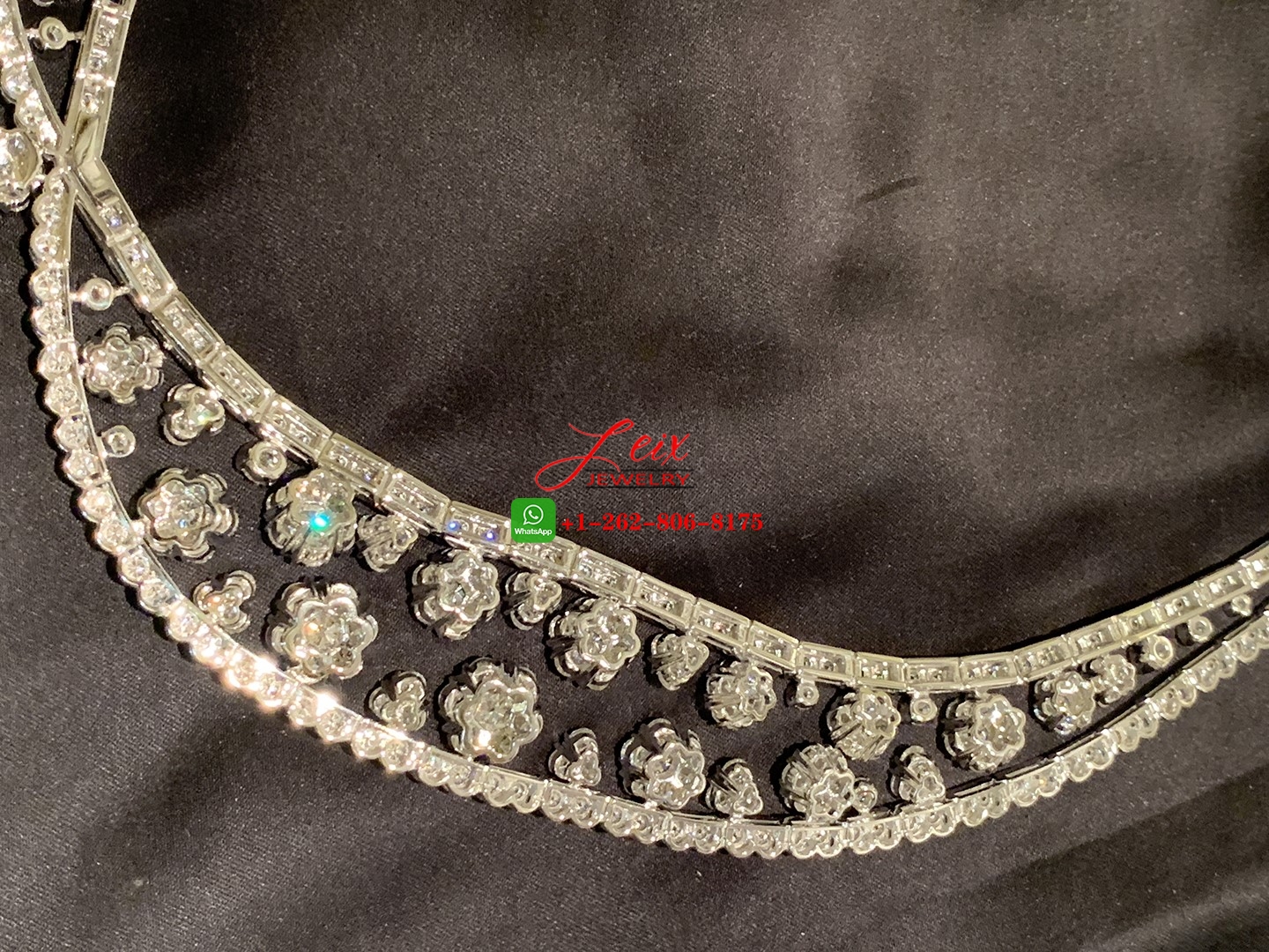 VCA Snowflake Collerette Transformable Platinum 69.73ct Pave Diamond High Jewelry Necklace (5)