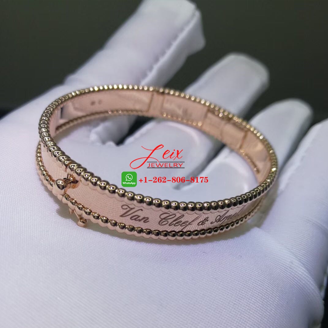 Van Cleef & Arpels Perlée Signature Pure 18k Rose Gold Bracelet (1) Van Cleef & Arpels Perlée Signature Pure 18k Rose Gold Bracelet