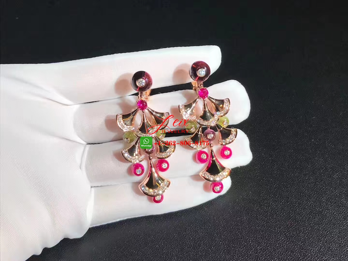 Bulgari Divas Dream High Jewelry 18K Pink Gold Peridot, Amethyst, Rubellite and Diamond Earrings Bulgari Divas Dream High Jewelry 18K Pink Gold Peridot, Amethyst, Rubellite and Diamond Earrings