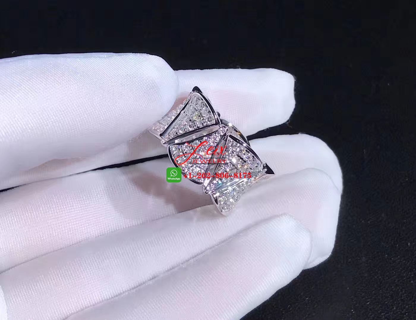 Bulgari Diva's Dream 18k White Gold Full Diamond Ring Bulgari Diva's Dream 18k White Gold Full Diamond Ring