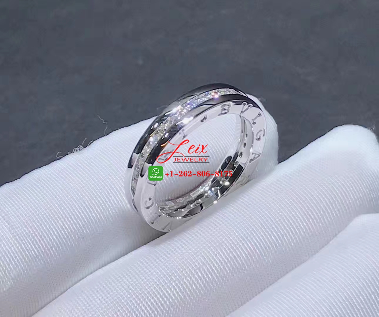Bvlgari B.zero1 Diamond 18k White Gold One-band Ring (1) Bvlgari B.zero1 Diamond 18k White Gold One-band Ring