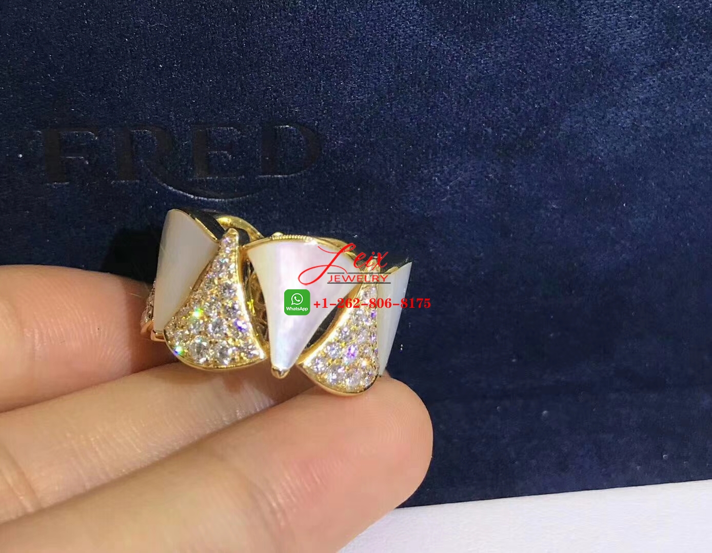 Bvlgari Divas’ Dream 18k Gold Mother of Pearl & 1.51ct Diamond Ring (4) Bvlgari Divas’ Dream 18k Gold Mother of Pearl & 1.51ct Diamond Ring