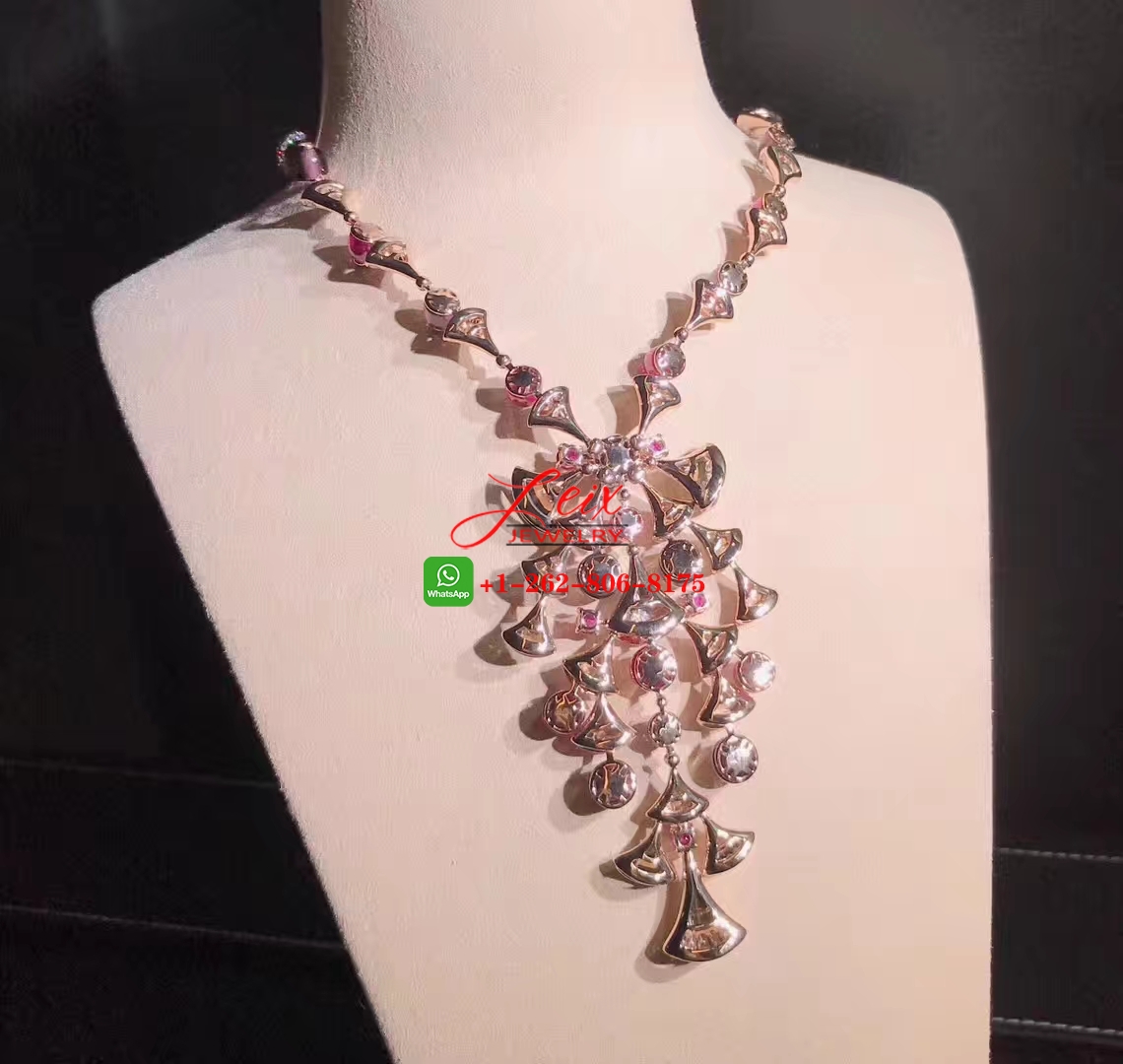 Bvlgari Divas Dream 18k Rose Gold Diamond, Rubellite and Amethyst High Jewellery Necklace (2) Bvlgari Divas Dream 18k Rose Gold Diamond, Rubellite and Amethyst High Jewellery Necklace