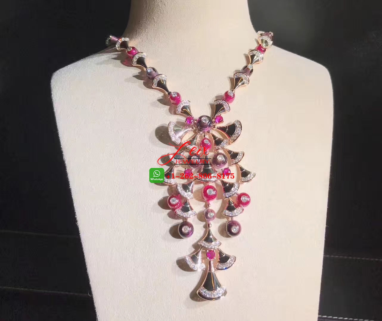Bvlgari Divas Dream 18k Rose Gold Diamond, Rubellite and Amethyst High Jewellery Necklace (4) Bvlgari Divas Dream 18k Rose Gold Diamond, Rubellite and Amethyst High Jewellery Necklace