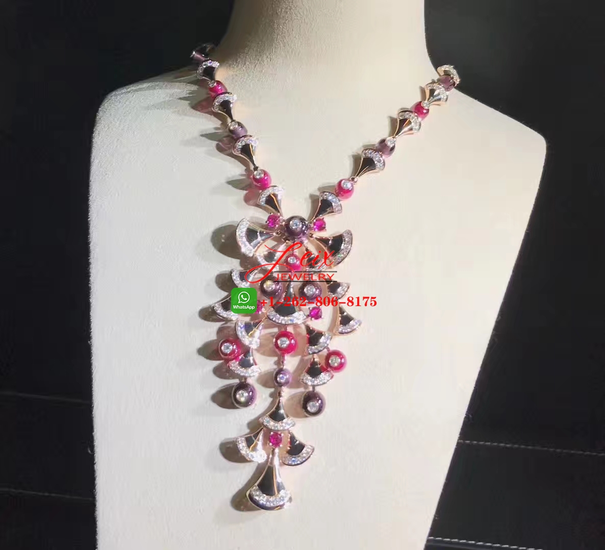 Bvlgari Divas Dream 18k Rose Gold Diamond, Rubellite and Amethyst High Jewellery Necklace (5) Bvlgari Divas Dream 18k Rose Gold Diamond, Rubellite and Amethyst High Jewellery Necklace