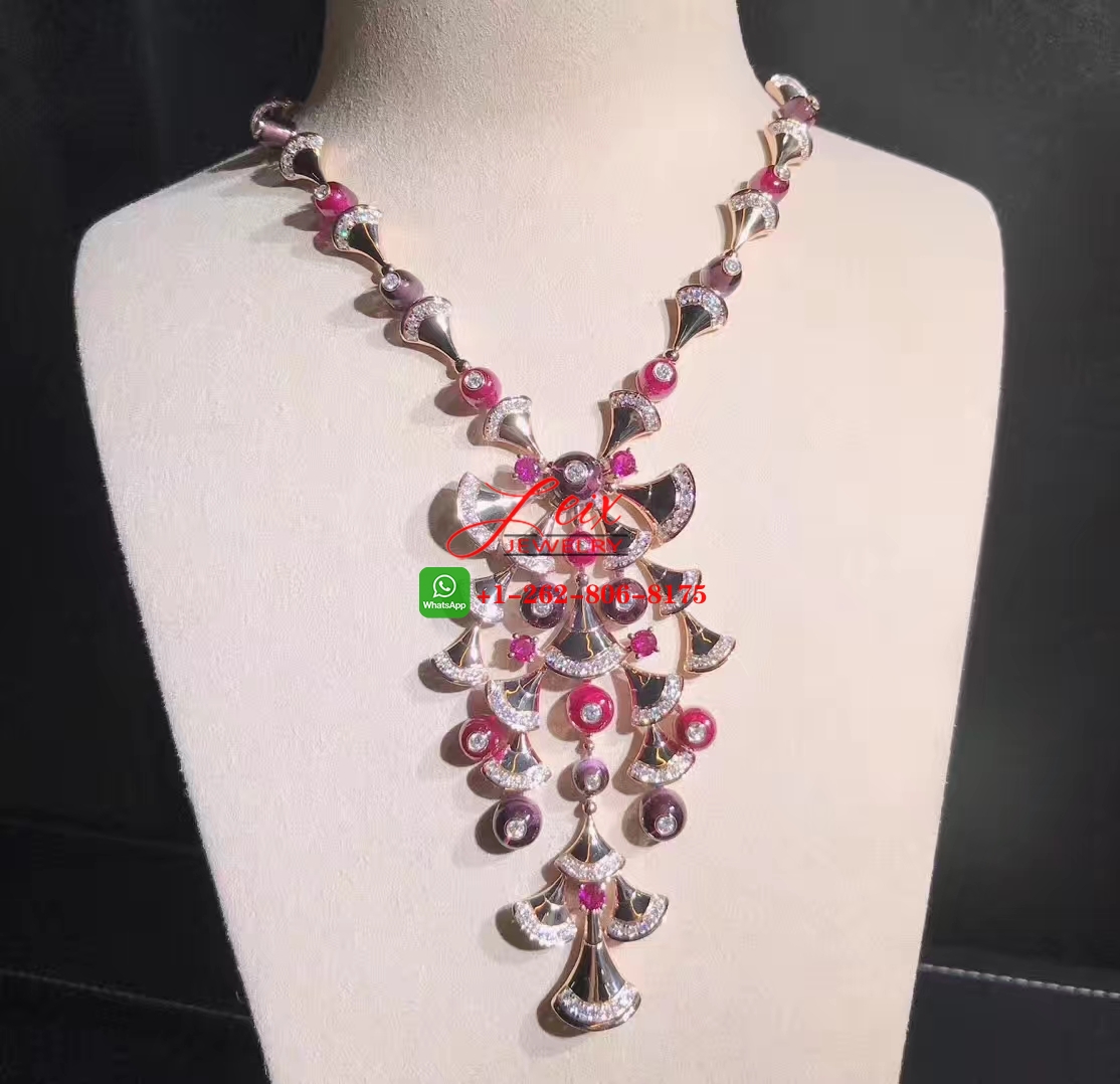 Bvlgari Divas Dream 18k Rose Gold Diamond, Rubellite and Amethyst High Jewellery Necklace Bvlgari Divas Dream 18k Rose Gold Diamond, Rubellite and Amethyst High Jewellery Necklace