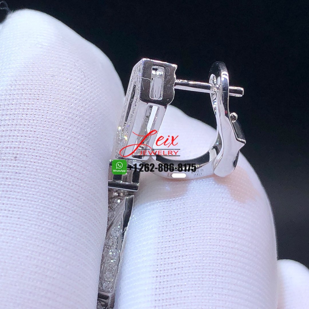 Bvlgari Serpenti Seduttori 18K White Gold Full Diamond Paved Emerald Snake Head Drop Earrings (4) Bvlgari Serpenti Seduttori 18K White Gold Full Diamond Paved Emerald Snake Head Drop Earrings