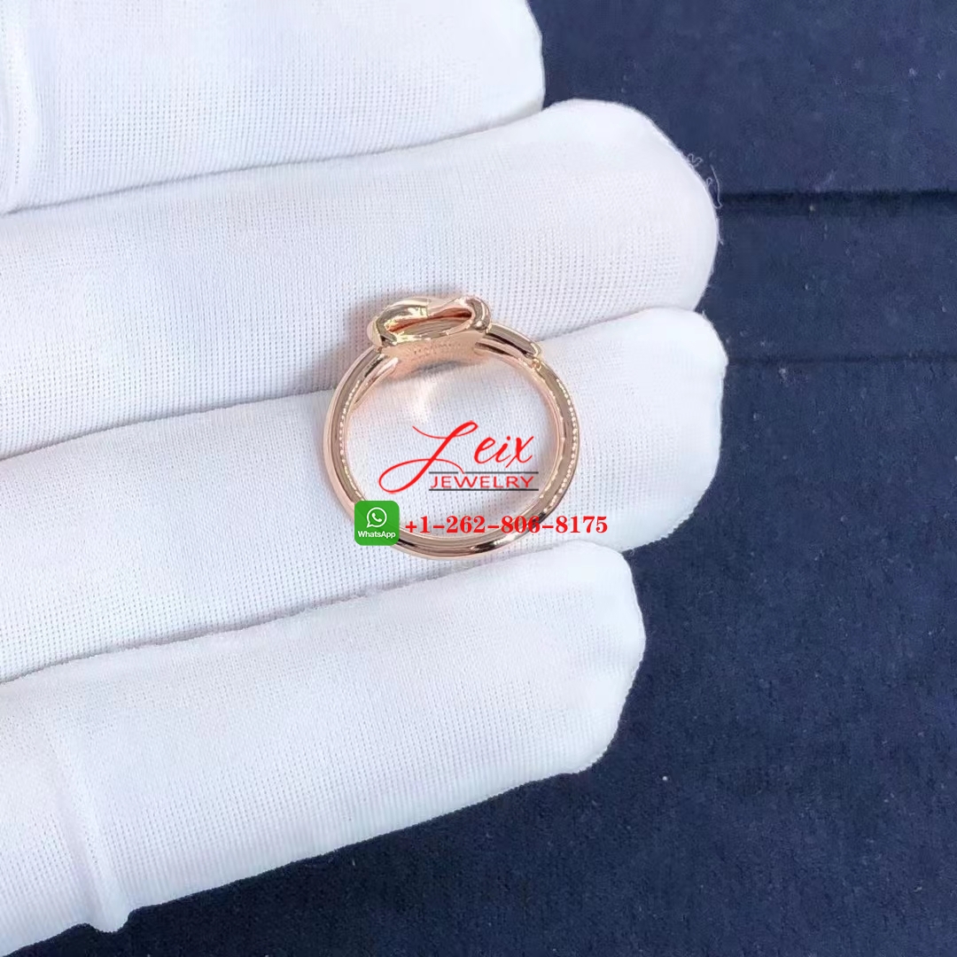 Custom Chaumet Jeux de Liens 18k Rose Gold Diamond Ring (1) Custom Chaumet Jeux de Liens 18k Rose Gold Diamond Ring