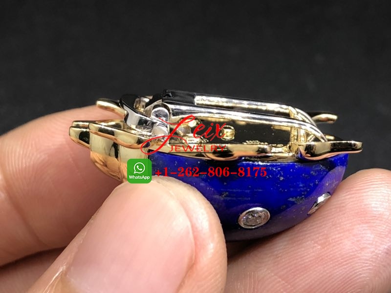 Custom Vintage Cartier 18k Yellow Gold and Platinum Lapis Lazuli Diamonds Ladybug Brooch Clip (1) Custom Vintage Cartier 18k Yellow Gold and Platinum Lapis Lazuli Diamonds Ladybug Brooch Clip