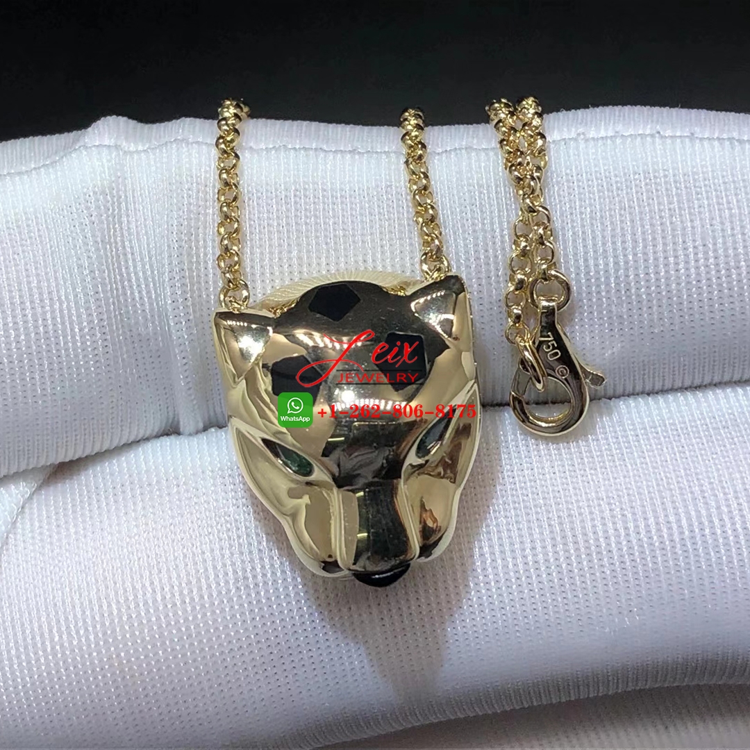 Panthère de Cartier 18K Yellow Gold Tsavorite Garnets Necklace (2) Panthère de Cartier 18K Yellow Gold Tsavorite Garnets Necklace
