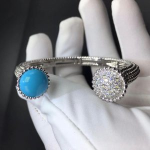 Van Cleef & Arpels Perlée Couleurs Turquoise and Diamonds Bracelet