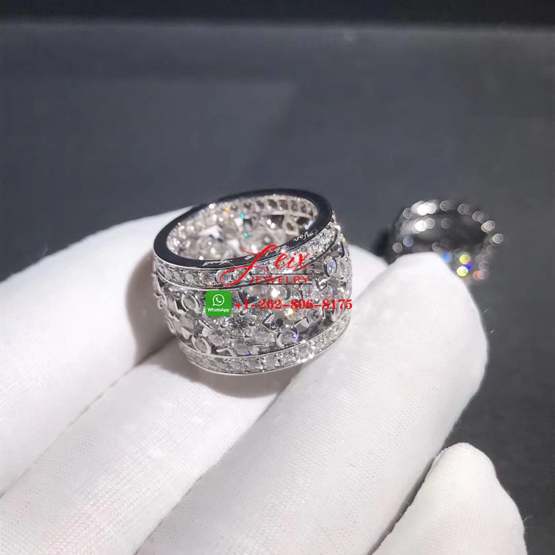 Van Cleef & Arpels Snowflake Platinum Diamond Ring (2) Van Cleef & Arpels Snowflake Platinum Diamond Ring
