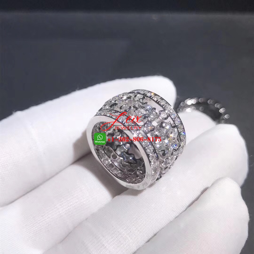 Van Cleef & Arpels Snowflake Platinum Diamond Ring (3) Van Cleef & Arpels Snowflake Platinum Diamond Ring