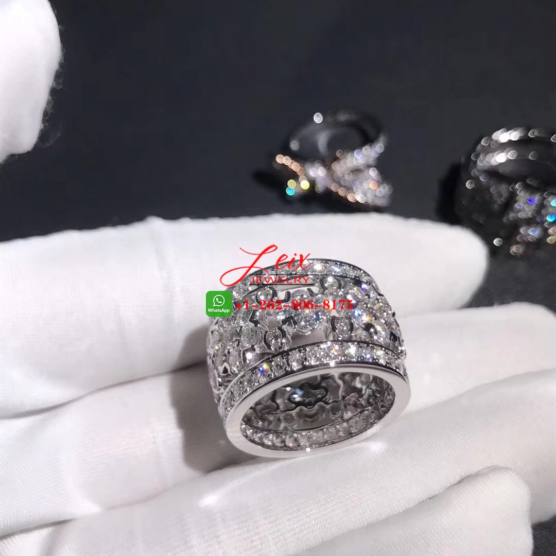 Van Cleef & Arpels Snowflake Platinum Diamond Ring (4) Van Cleef & Arpels Snowflake Platinum Diamond Ring