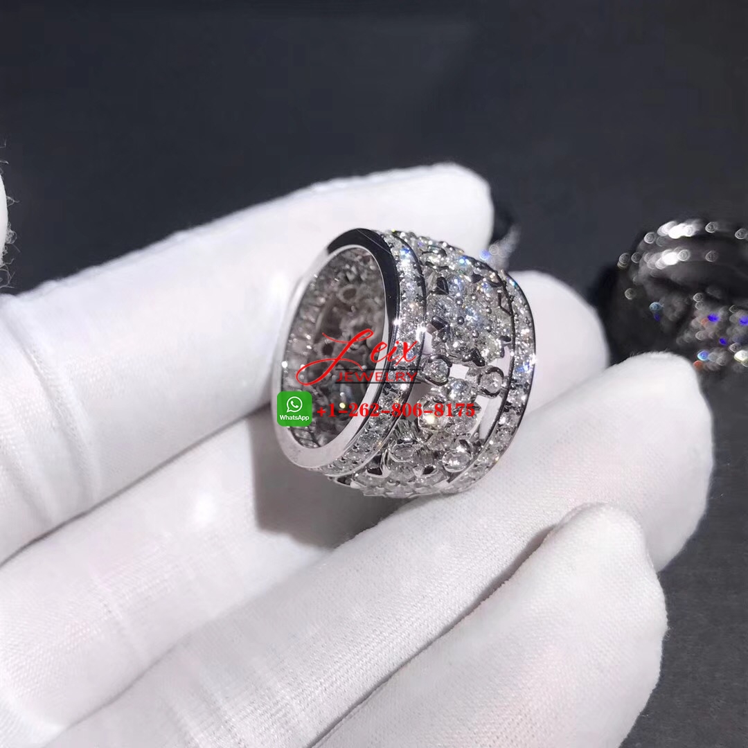 Van Cleef & Arpels Snowflake Platinum Diamond Ring (5) Van Cleef & Arpels Snowflake Platinum Diamond Ring