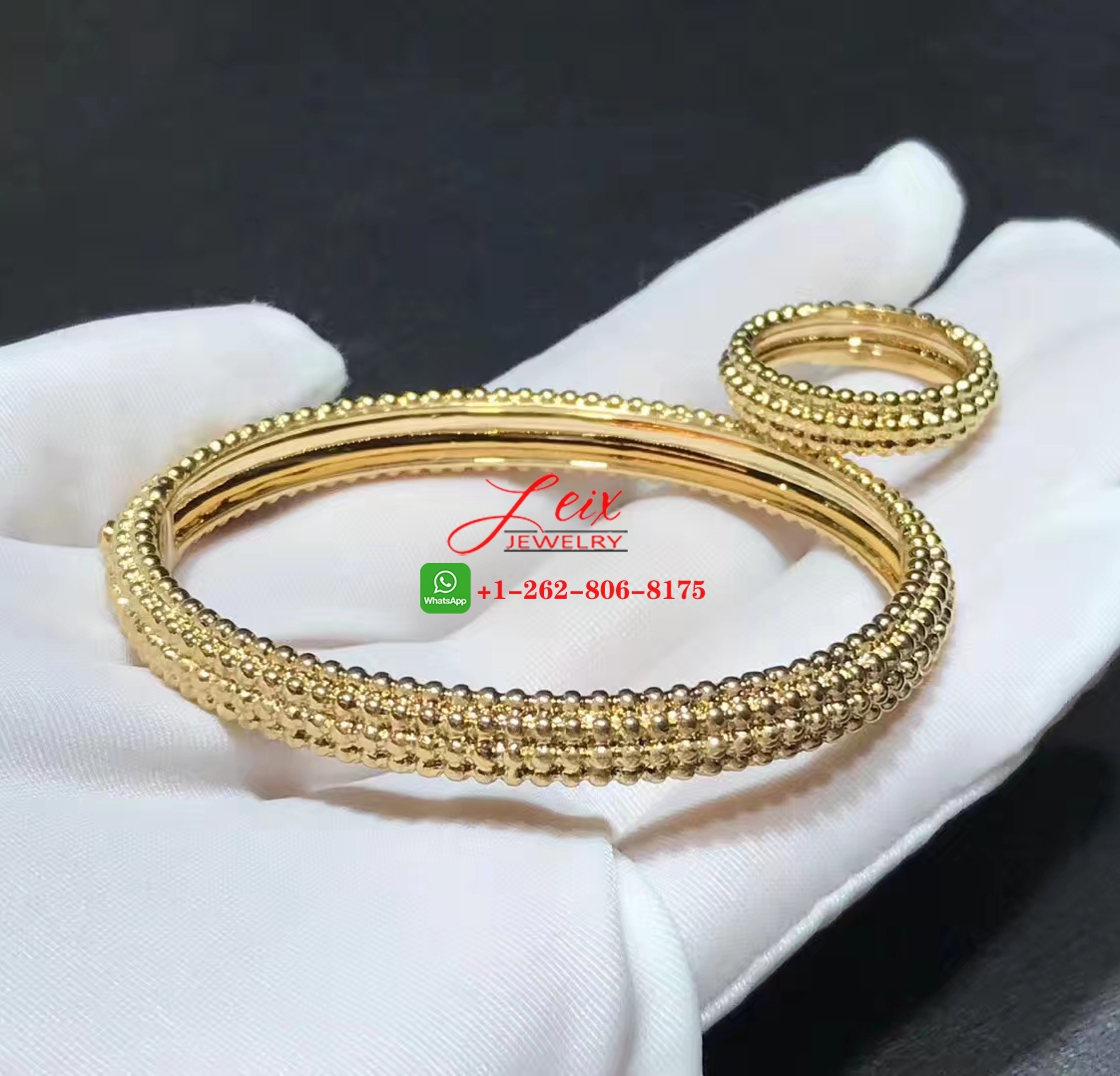 Van Cleef Perlée Pearls of Gold 5 Rows 18K Yellow Gold Bracelet (3) Van Cleef Perlée Pearls of Gold 5 Rows 18K Yellow Gold Bracelet