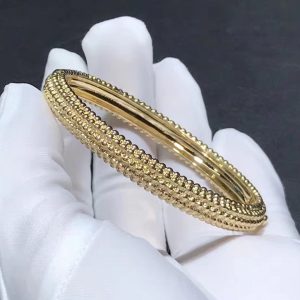 Van Cleef Perlée Pearls of Gold 5 Rows 18K Yellow Gold Bracelet