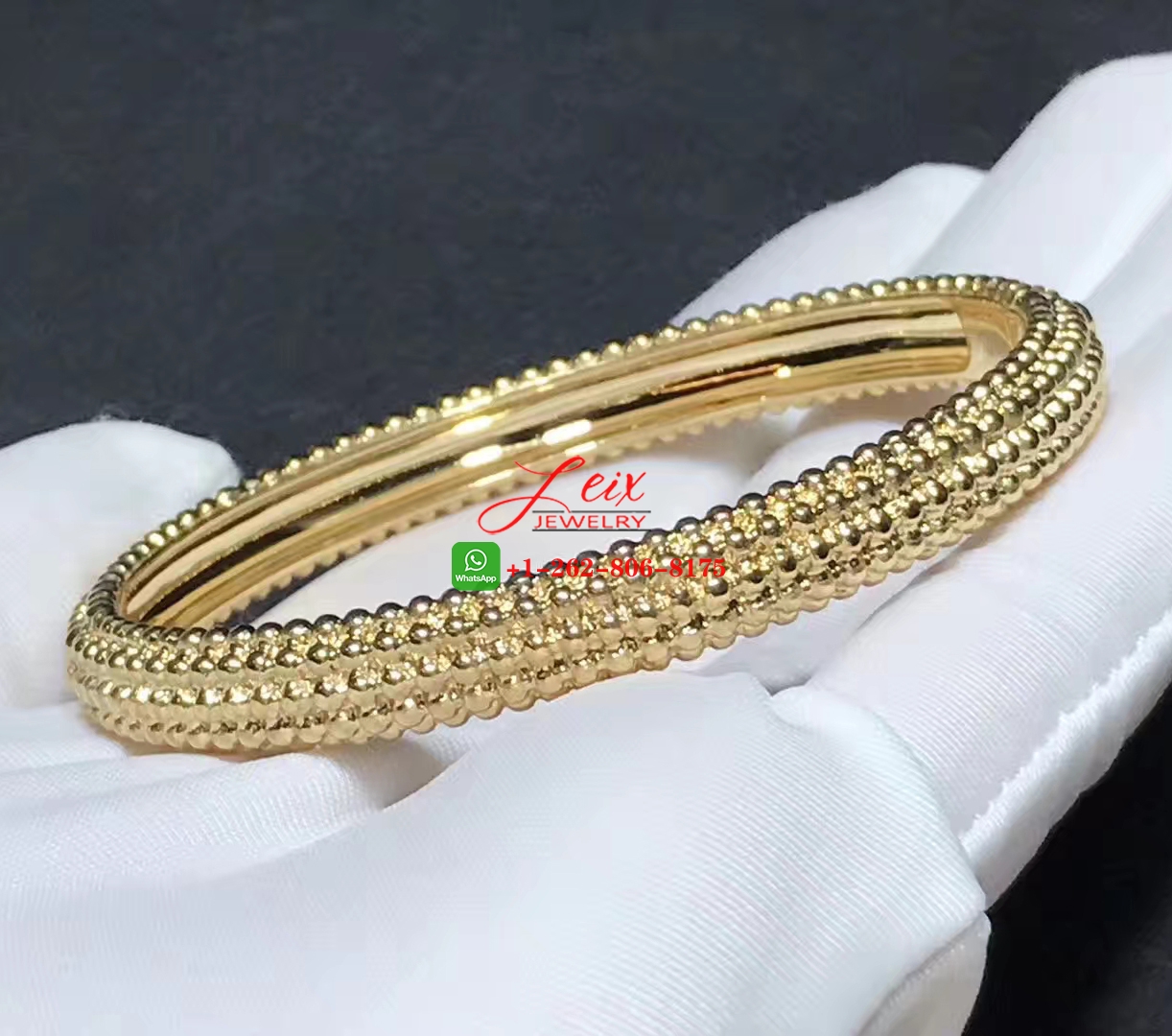 Van Cleef Perlée Pearls of Gold 5 Rows 18K Yellow Gold Bracelet (5) Van Cleef Perlée Pearls of Gold 5 Rows 18K Yellow Gold Bracelet