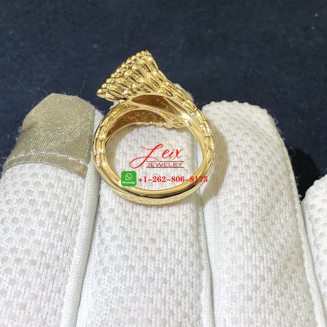 Boucheron Serpent Boheme Toi et Moi S Motif Diamond 18k Yellow Gold Ring (2) Boucheron Serpent Boheme Toi et Moi S Motif Diamond 18k Yellow Gold Ring