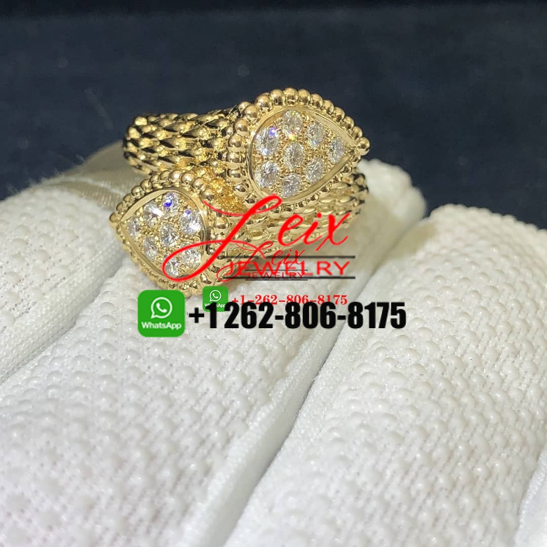 Boucheron Serpent Boheme Toi et Moi S Motif Diamond 18k Yellow Gold Ring Boucheron Serpent Boheme Toi et Moi S Motif Diamond 18k Yellow Gold Ring