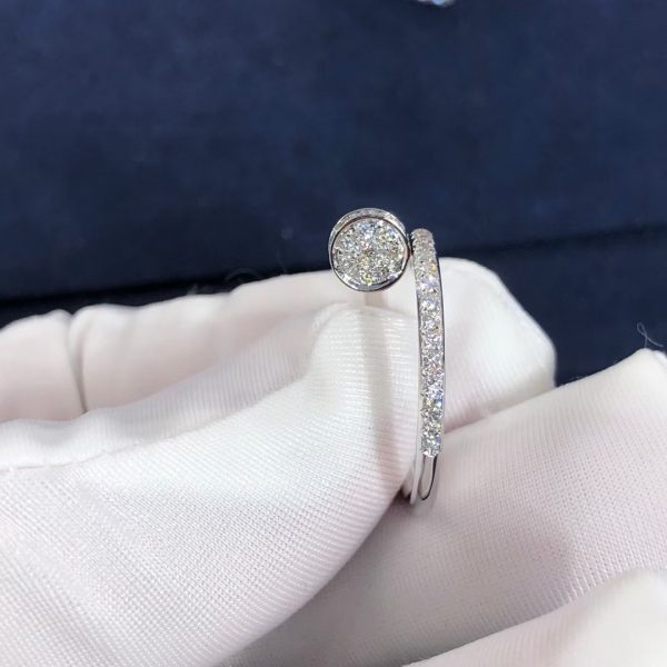 Cartier Juste un Clou 18k White Gold Diamond Paved Small Model SM Ring