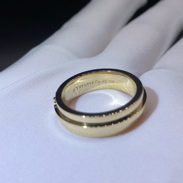 Custom Made Tiffany T Wide Pure 18k Yellow Gold Ring