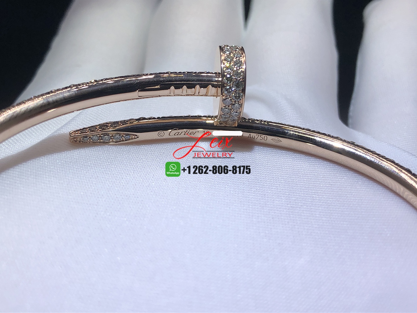 Cartier Juste un Clou 18k Rose Gold Pave Brown Diamonds Nail Bracelet (3) Cartier Juste un Clou 18k Rose Gold Pave Brown Diamonds Nail Bracelet