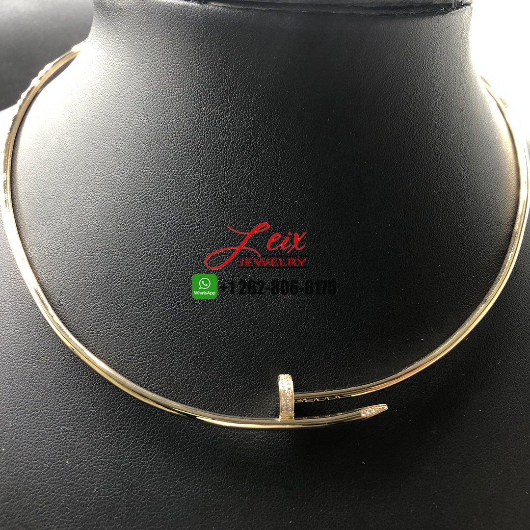 Cartier Juste un Clou 18k Yellow Gold Diamond Small Model Nail Necklace (1) Cartier Juste un Clou 18k Yellow Gold Diamond Small Model Nail Necklace
