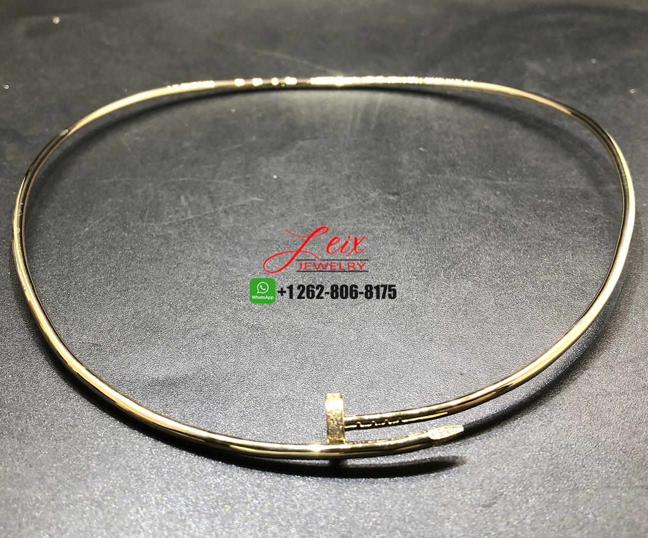 Cartier Juste un Clou 18k Yellow Gold Diamond Small Model Nail Necklace (2) Cartier Juste un Clou 18k Yellow Gold Diamond Small Model Nail Necklace