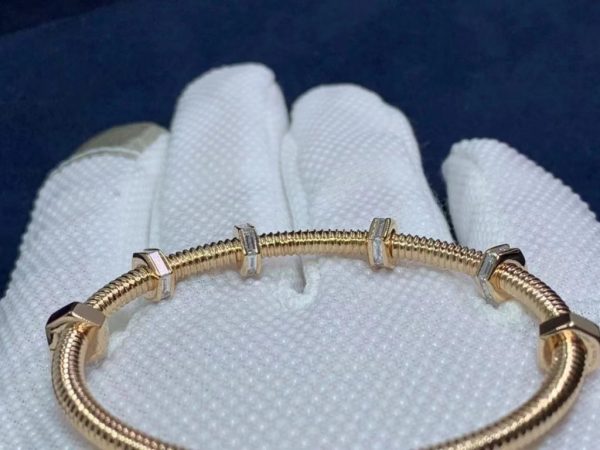 Cartier 18k Rose Gold Ecrou De Cartier Diamond Bracelet