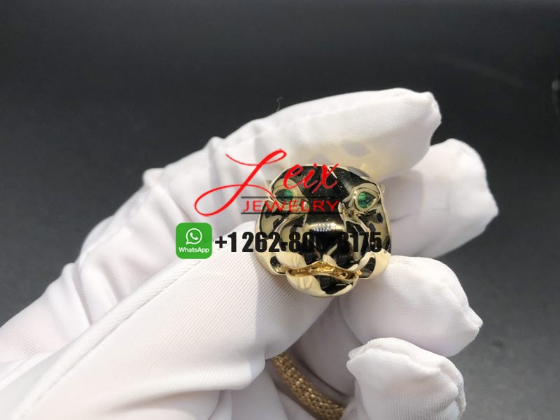 Cartier 18k Yellow Gold Black Lacquer Panthère de Cartier Bracelet (4) Cartier 18k Yellow Gold Black Lacquer Panthère de Cartier Bracelet