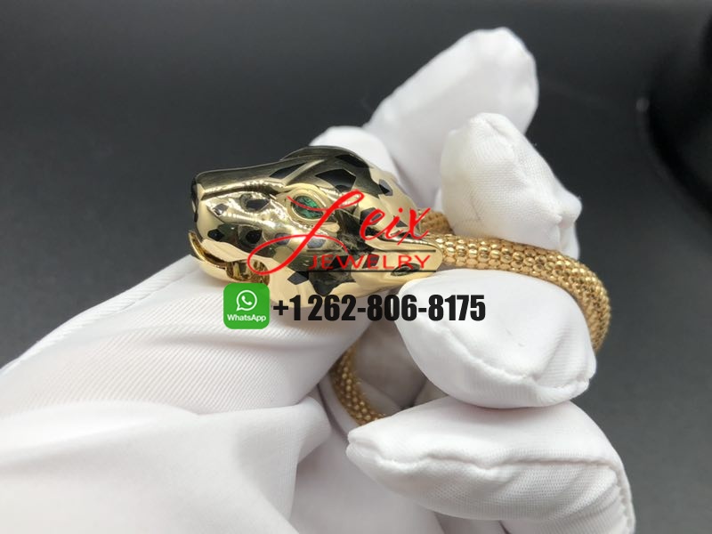 Cartier 18k Yellow Gold Black Lacquer Panthère de Cartier Bracelet (6) Cartier 18k Yellow Gold Black Lacquer Panthère de Cartier Bracelet