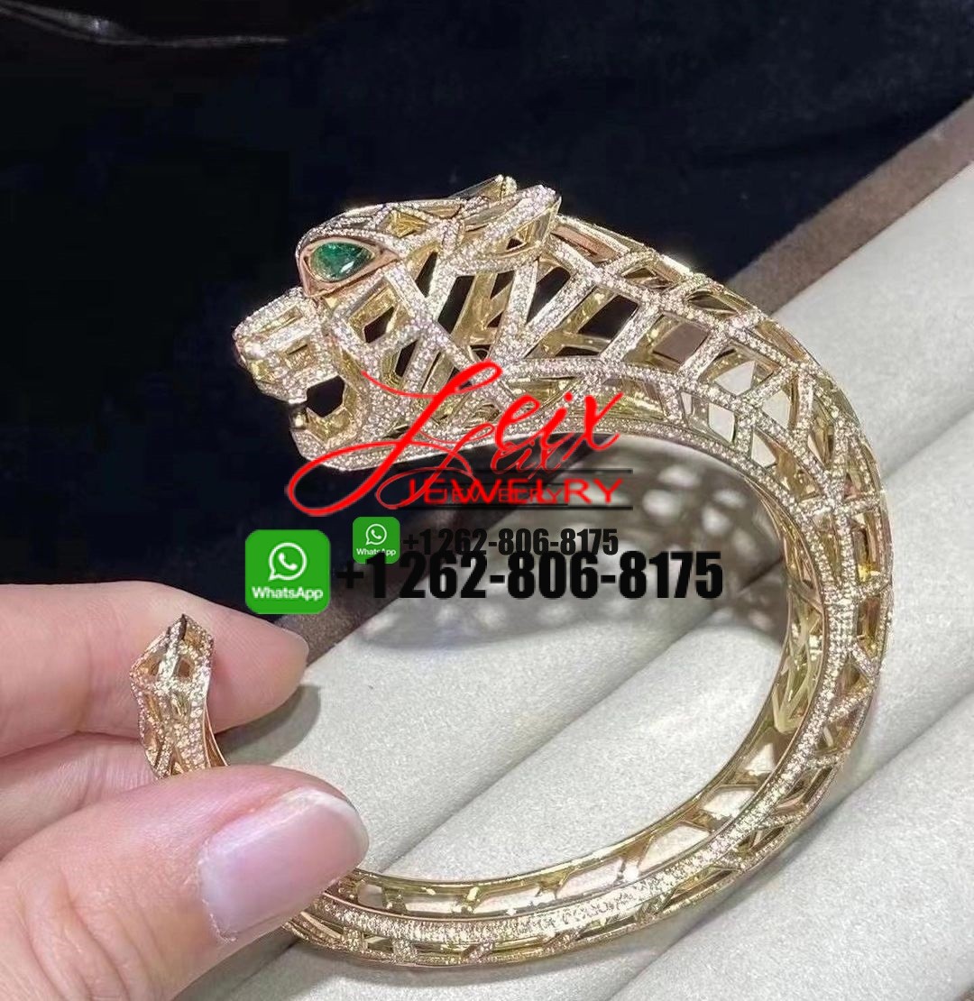 Cartier 18k Yellow Gold Panthere de Cartier Diamond Openwork Bracelet Cartier 18k Yellow Gold Panthere de Cartier Diamond Openwork Bracelet