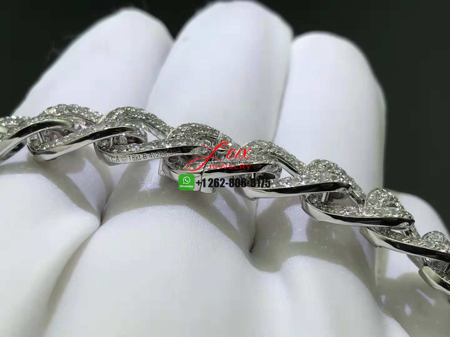 Custom VCA 18k White Gold 33.96CT Diamond Paved Olympia High Jewelry Necklace (4) Custom VCA 18k White Gold 33.96CT Diamond Paved Olympia High Jewelry Necklace