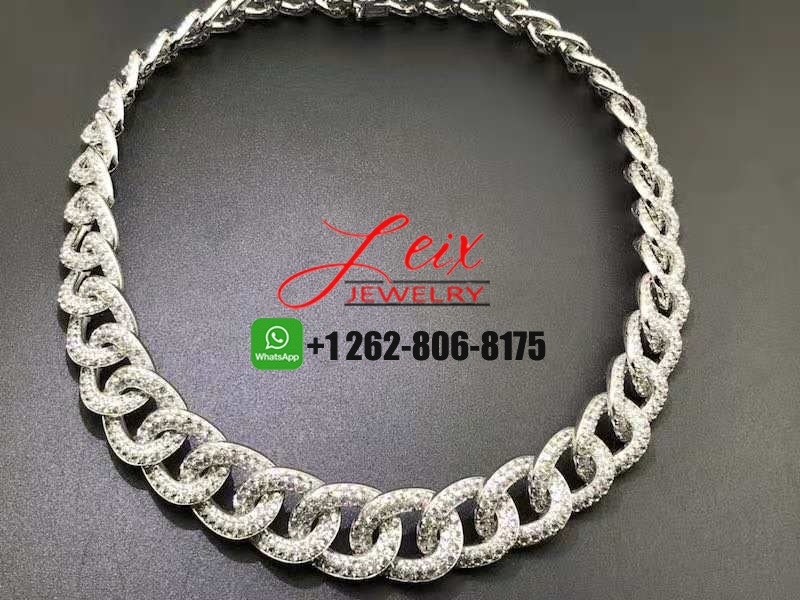Custom VCA 18k White Gold 33.96CT Diamond Paved Olympia High Jewelry Necklace Custom VCA 18k White Gold 33.96CT Diamond Paved Olympia High Jewelry Necklace