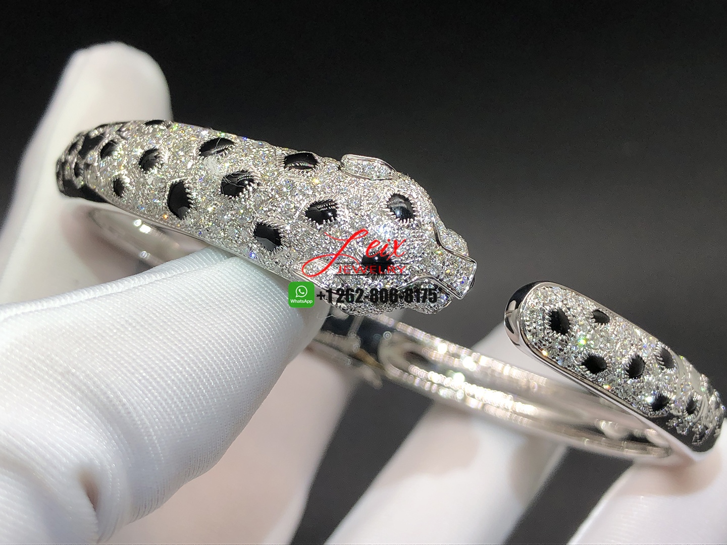 Cartier Panthère de Cartier Bracelet in 18k White Gold with 225 Diamonds (2) Cartier Panthère de Cartier Bracelet in 18k White Gold with 225 Diamonds