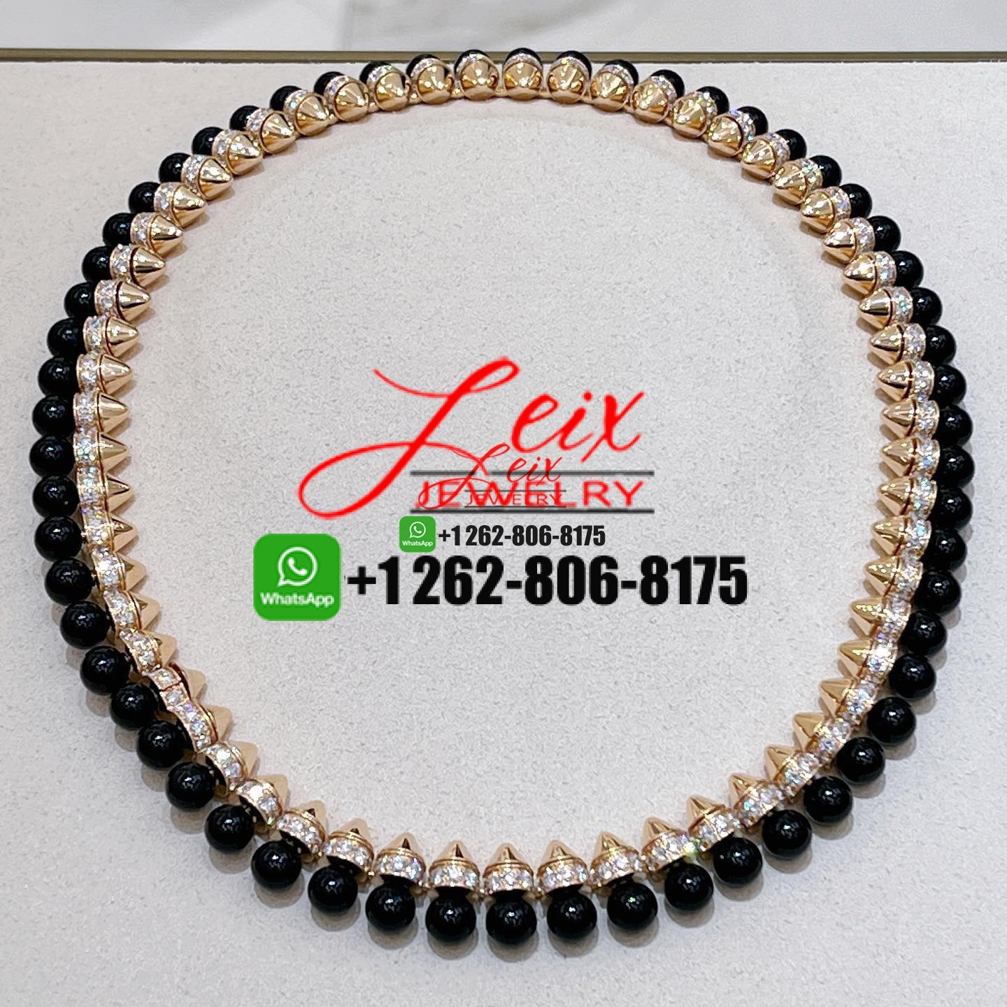 New Cartier 18k Rose Gold & Diamonds, Onyx Clash de Cartier Necklace New Cartier 18k Rose Gold & Diamonds, Onyx Clash de Cartier Necklace