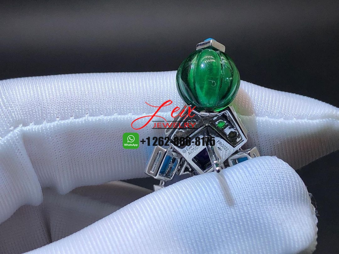 Cartier Creative Collection 18K White Gold Gemstones High Jewelry Earrings (1) Cartier Creative Collection 18K White Gold Gemstones High Jewelry Earrings